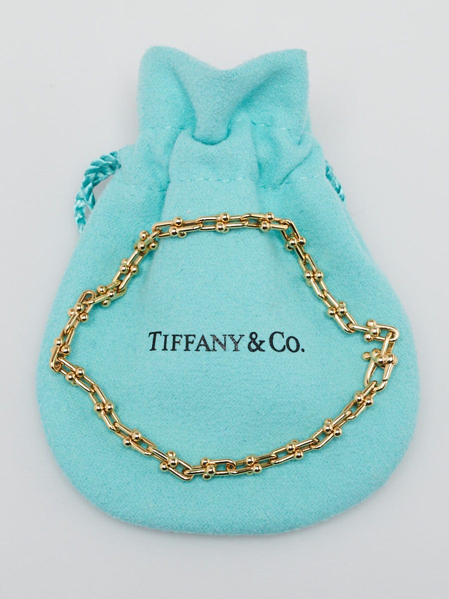 小物 TIFFANY&CO. Tiffany & Co. 18KWG Classic Square Link Chain Bracelet 8.5
