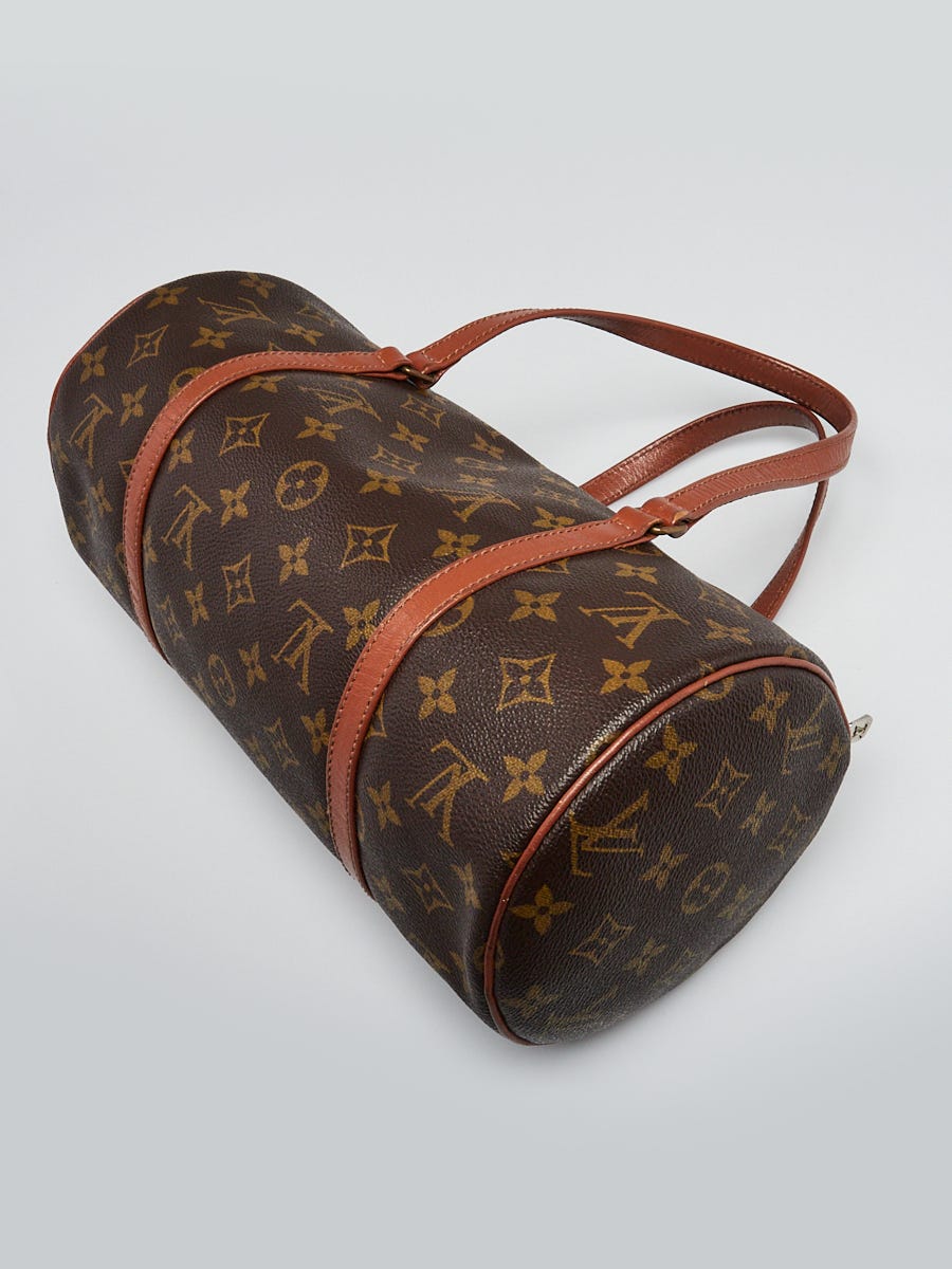 Louis Vuitton Monogram Papillon 30 Handbag Cylindrical Pouch Used