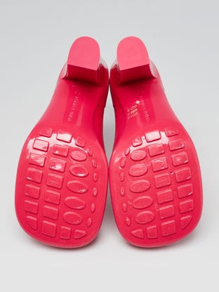 Manolo Blahnik Pink Denim Print Patent Leather BB 105 Pumps Size 5.5/36 -  Yoogi's Closet