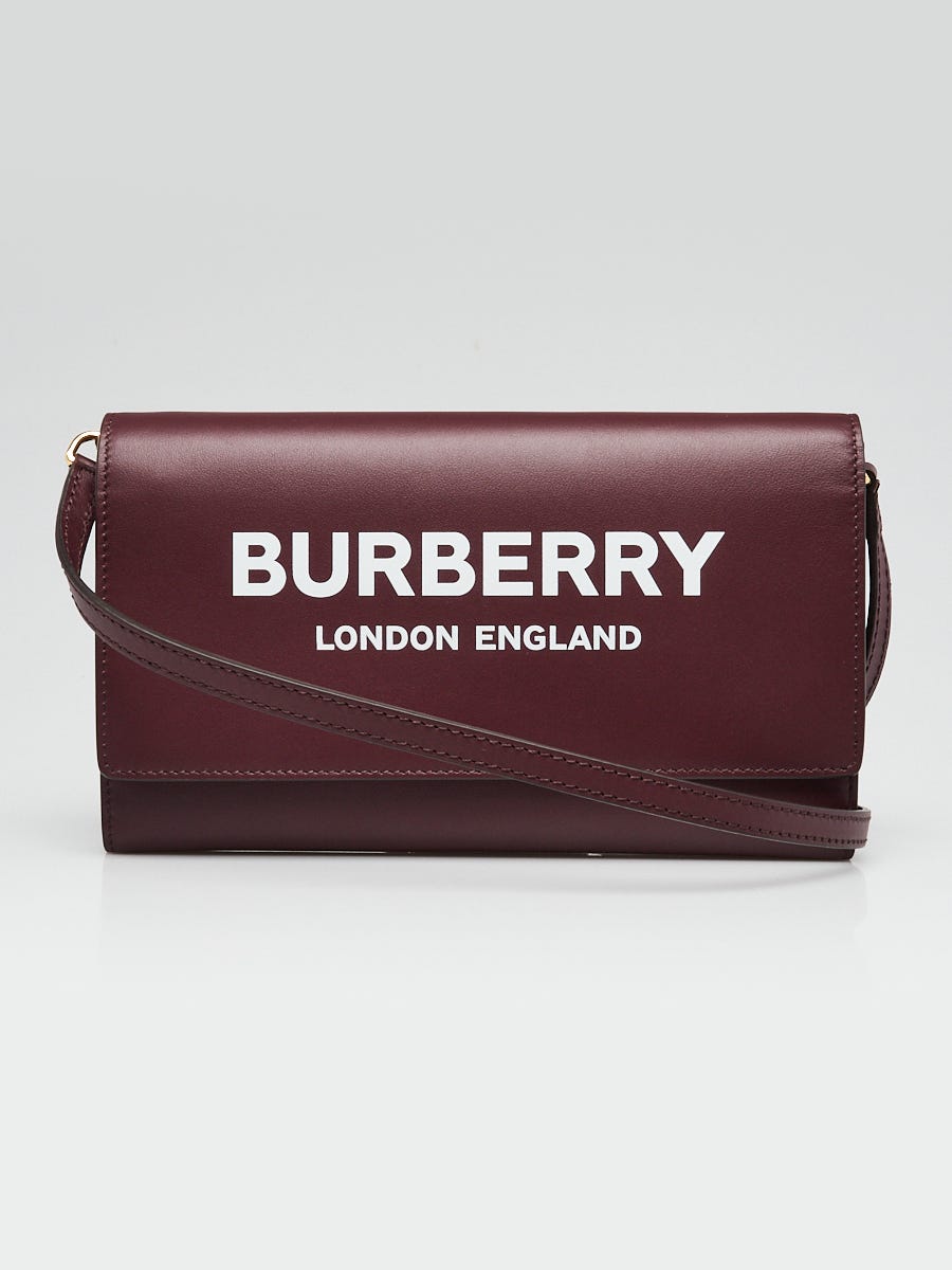 Burberry red leather store wallet