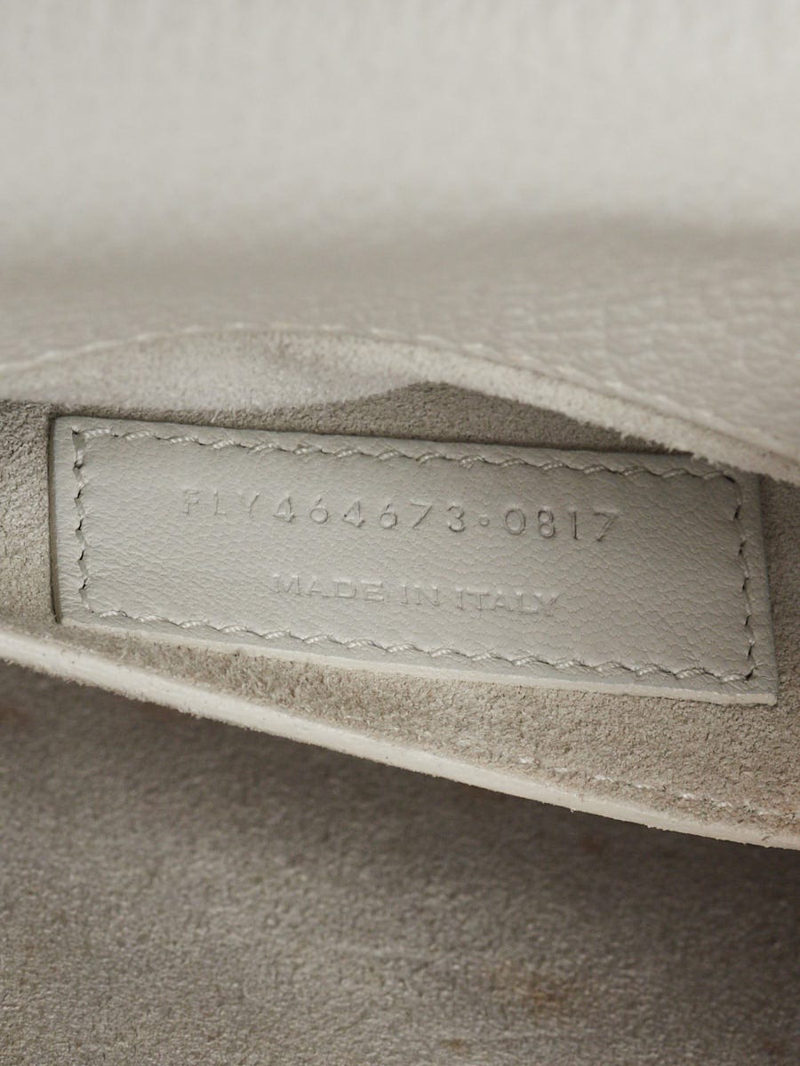 Yves Saint Laurent White Leather Medium Sunset Crossbody Bag