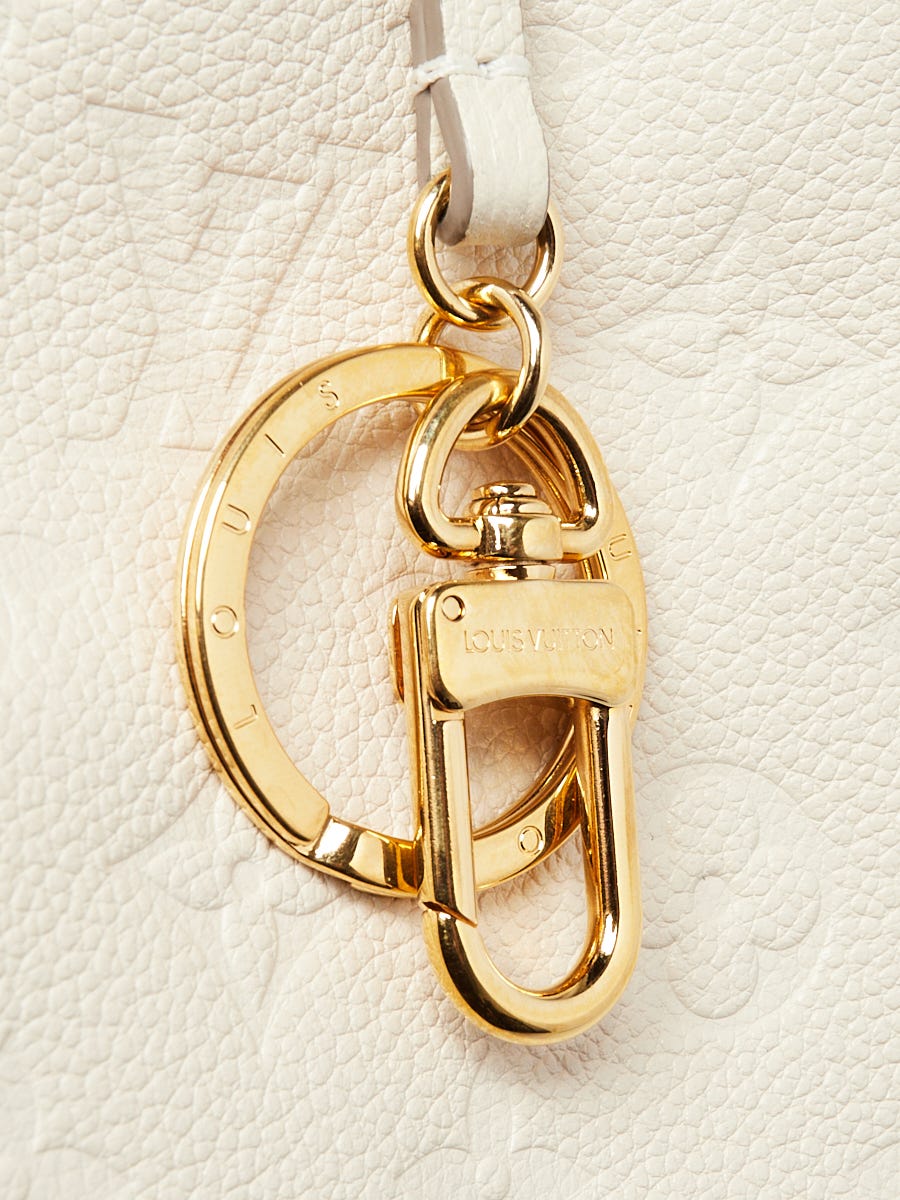 Louis Vuitton Ivory Neige Monogram Empreinte Artsy MM Hobo Braided Bag  93lv91