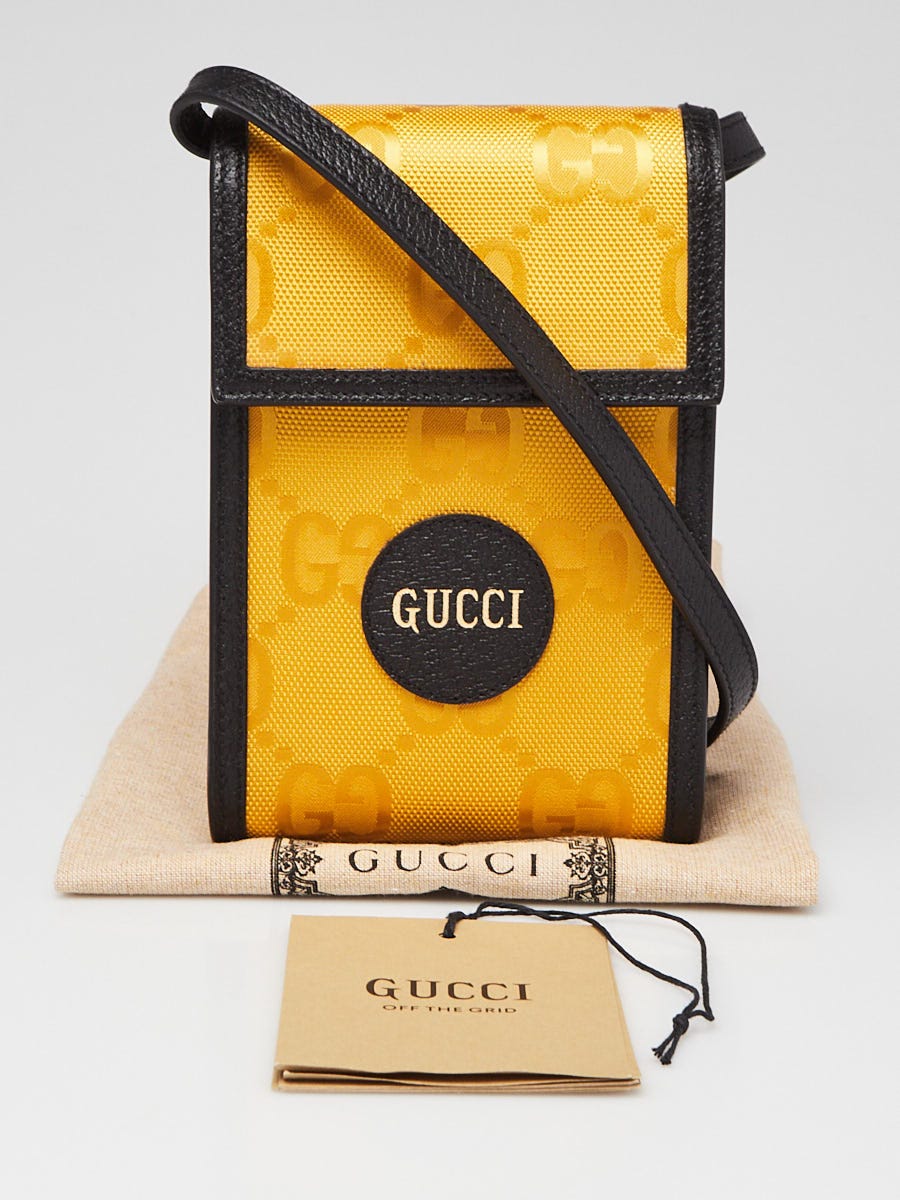 Gucci Yellow GG Nylon Off The Grid Mini Crossbody Bag | Yoogi's Closet