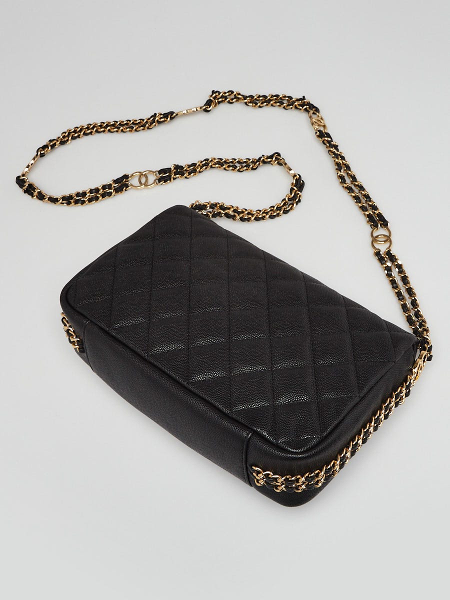 Chanel - Authenticated Wallet on Chain Double C Handbag - Leather Black Plain for Women, Very Good Condition