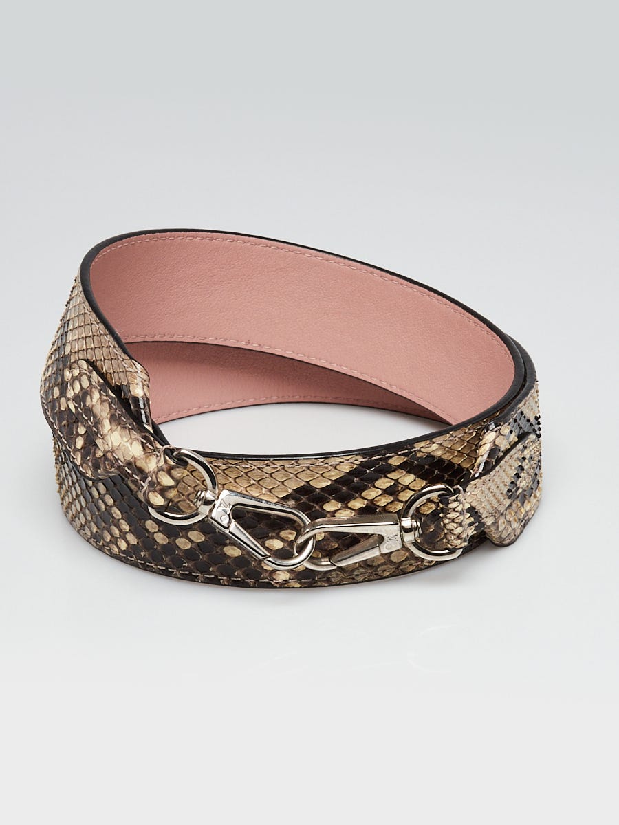 Louis Vuitton Beige Python Bandouliere Strap - Yoogi's Closet