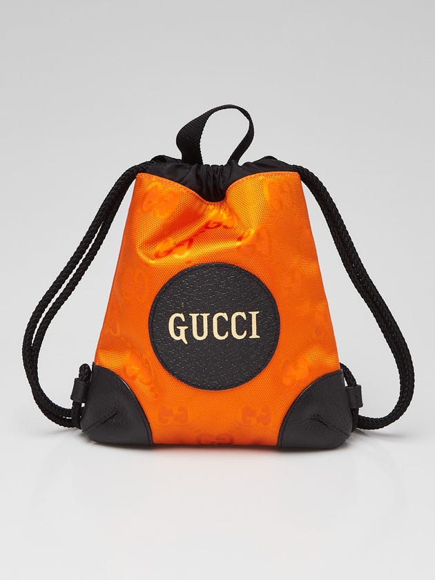 Gucci Orange GG Nylon Off The Grid Backpack Bag