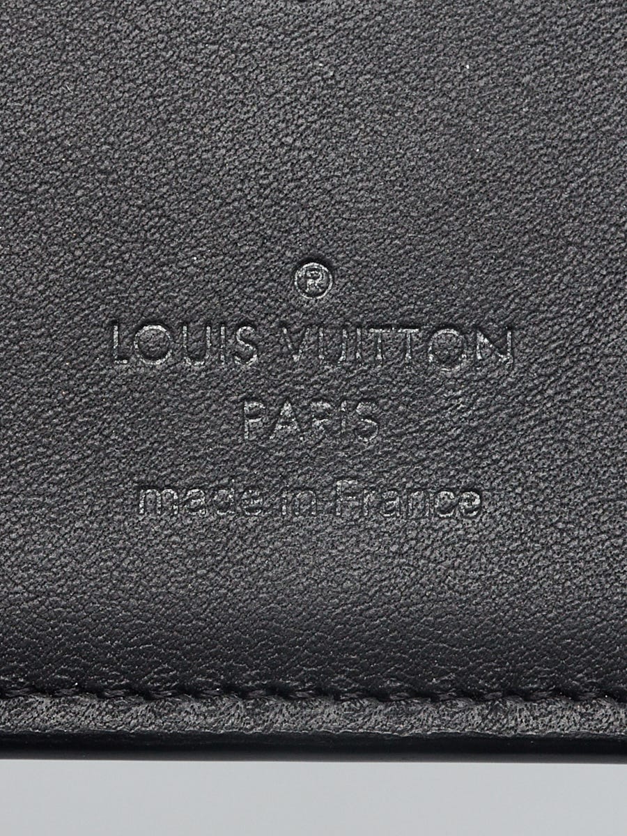 LOUIS VUITTON Pocket Organizer Monogram Shadow Calf Leather Black