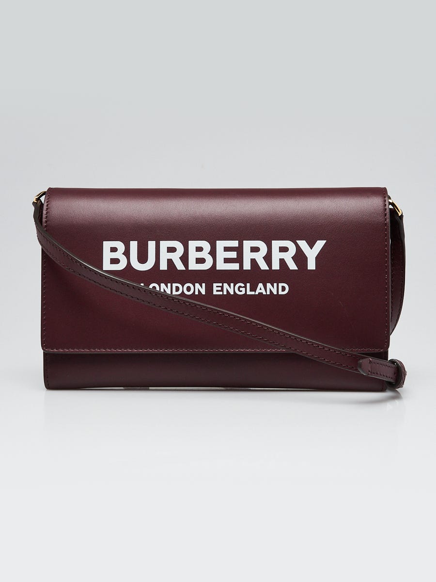 Ladies Red Leather Burberry Wallet