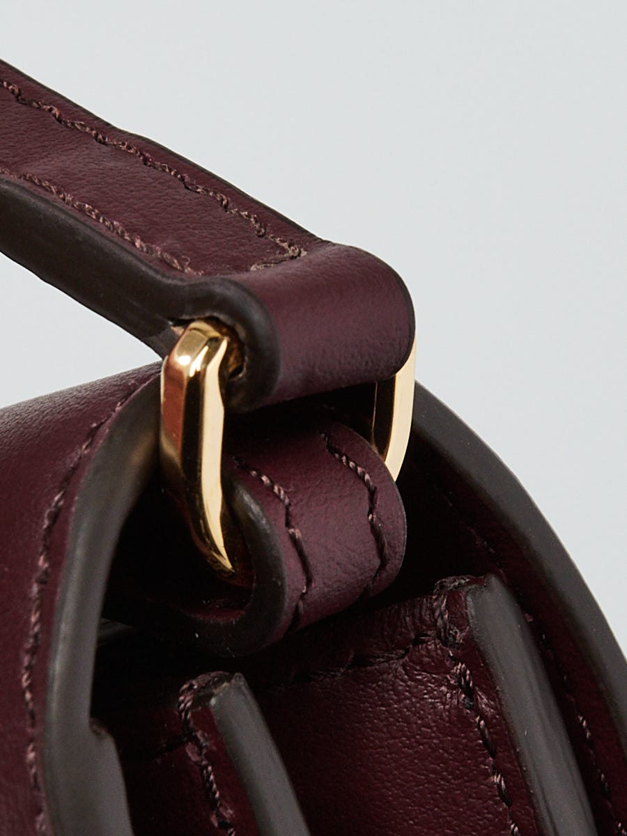 Burberry Mahogany Red Leather Hazelmere Wallet on Strap Bag