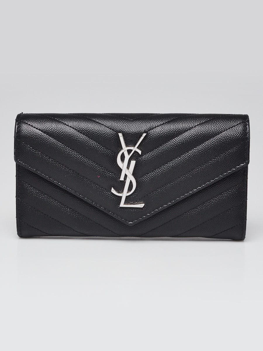 Yves Saint Laurent Matelasse Chevron Leather Wallet