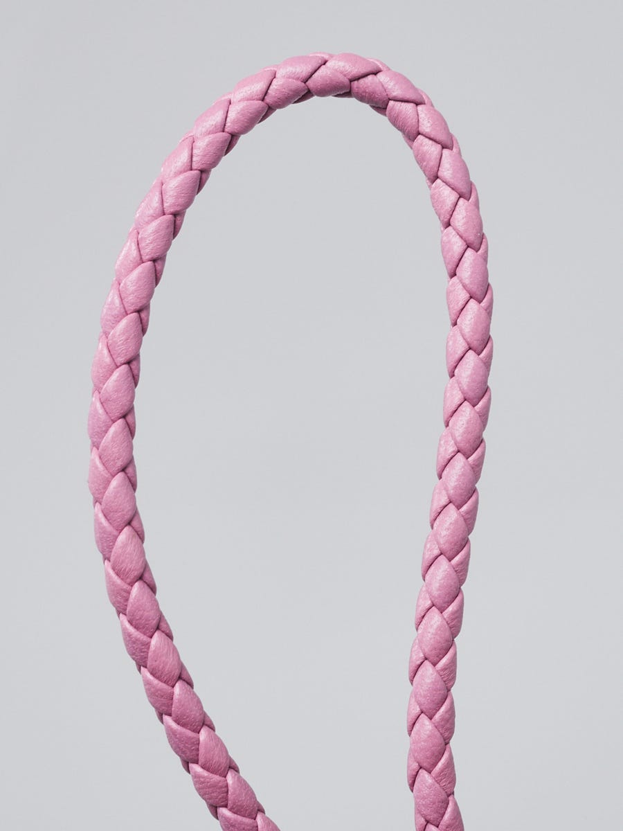 BOTTEGA VENETA(正規品/送料関税込み) INTRECCIATO ROPE KEYRING Bottega Veneta Purple Intrecciato Leather Lanyard Key Ring