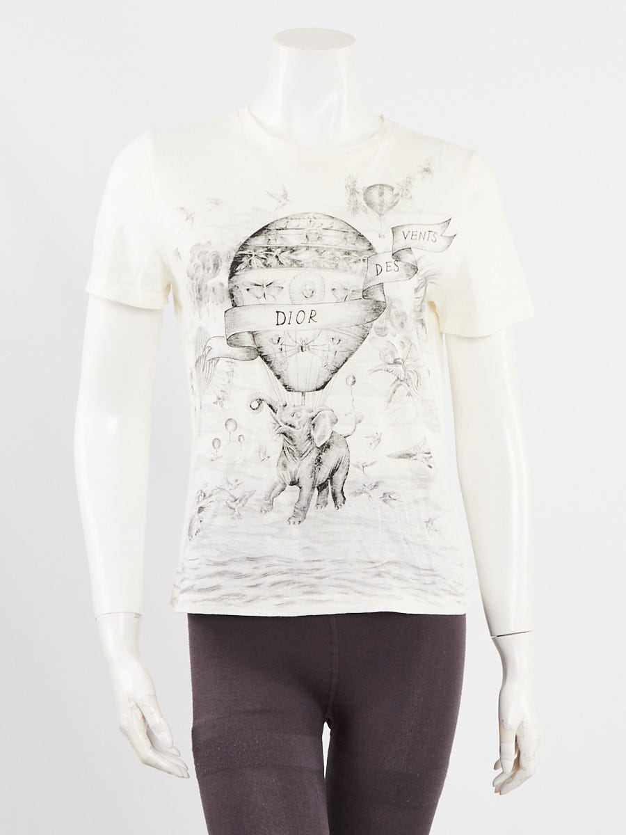 Christian Dior Black And White Cotton/Linen Blend Dior des