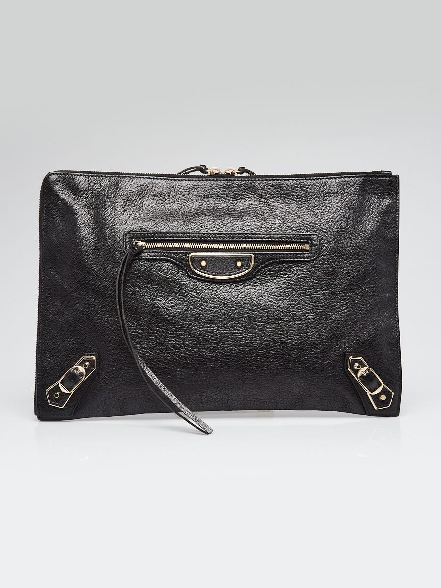 Balenciaga Shoe Knife leather clutch bag - Black