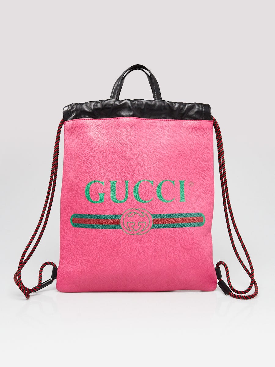 Gucci, Bags, Authentic Pink Gucci Backpack Purse
