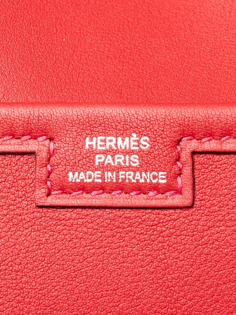 Hermes Rouge Piment Swift Leather Jige 29 Clutch Bag - Yoogi's Closet