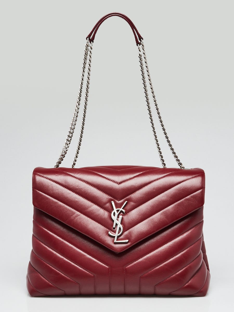 Others Saint Laurent Kate Small Tassel Monogram Red Suede Leather ...