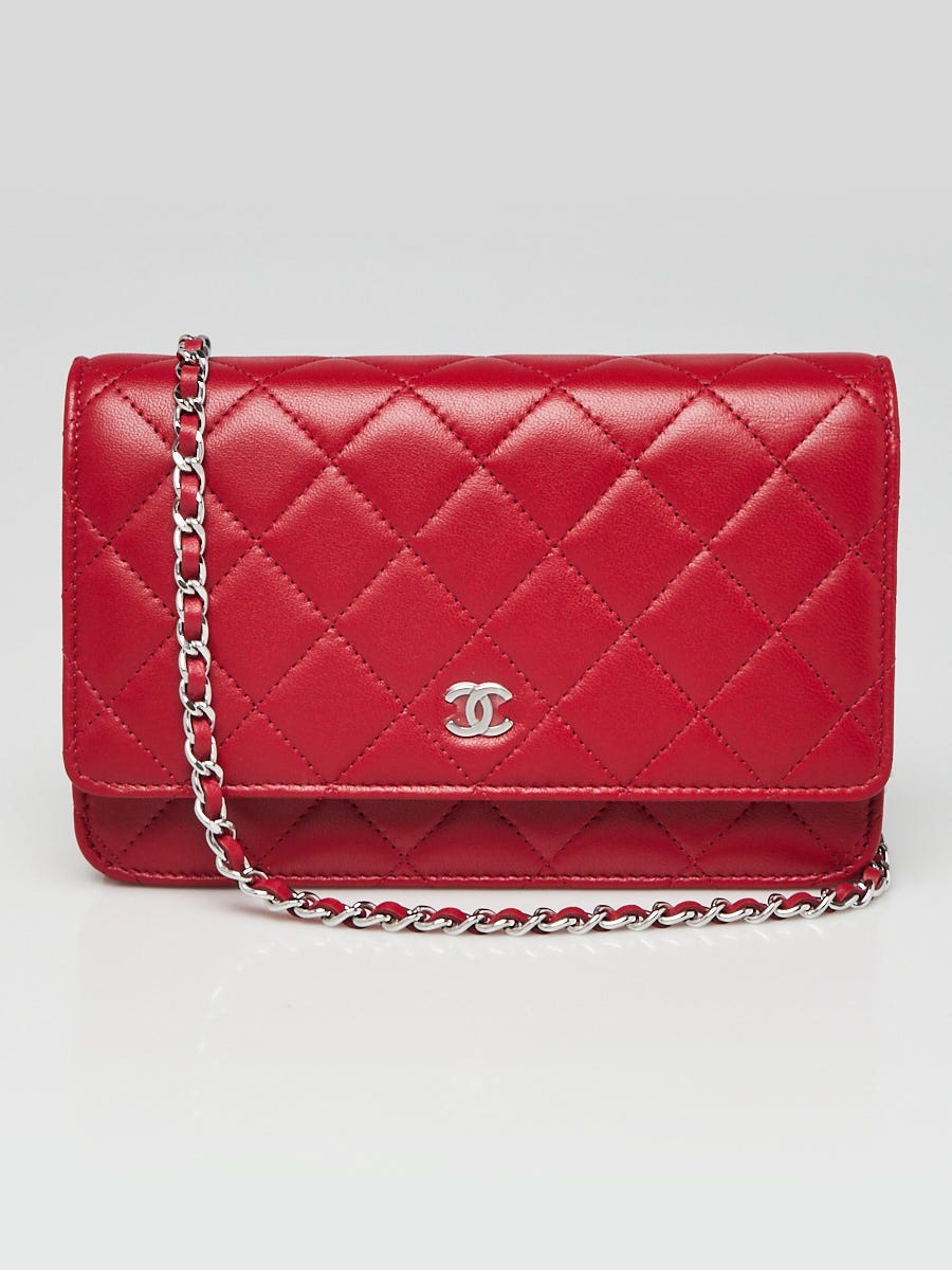chanel red clutch