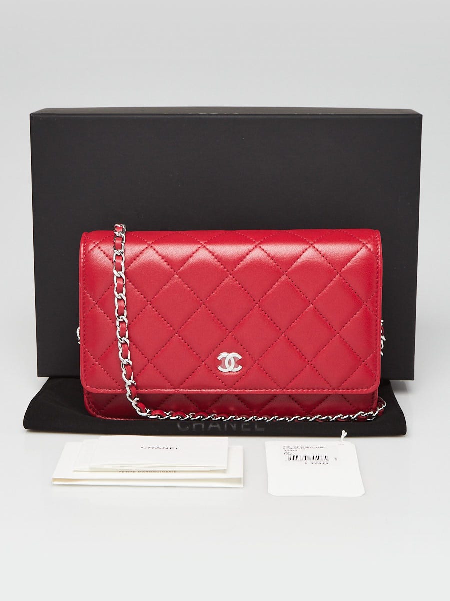 Chanel Blue Quilted Patent Leather Classic Woc Clutch Bag