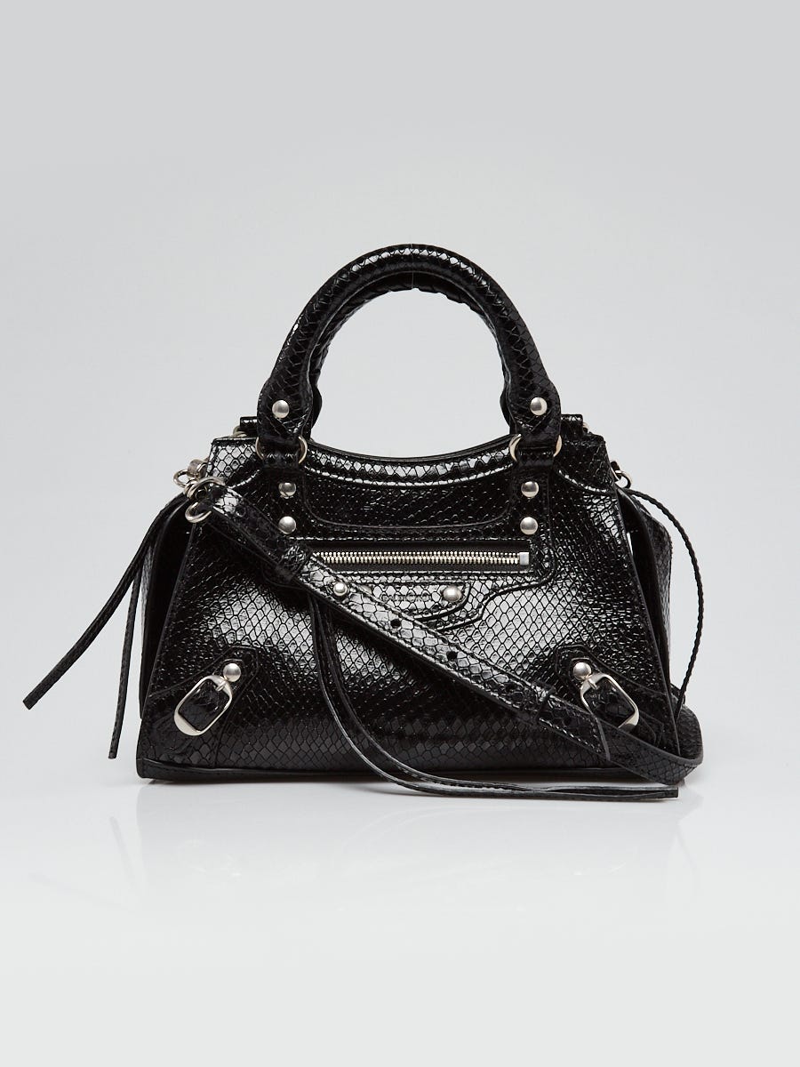 Balenciaga Black Smooth Calfskin Leather Neo Classic Small City Bag