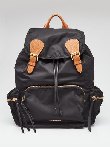 burberry leather-trimmed nylon backpack Technical Rucksack Leather Pink Bag The LOGO BACKPACK from Burberry epitomizes English elegance in a minimalist form Burberry Nylon Backpack Medium -