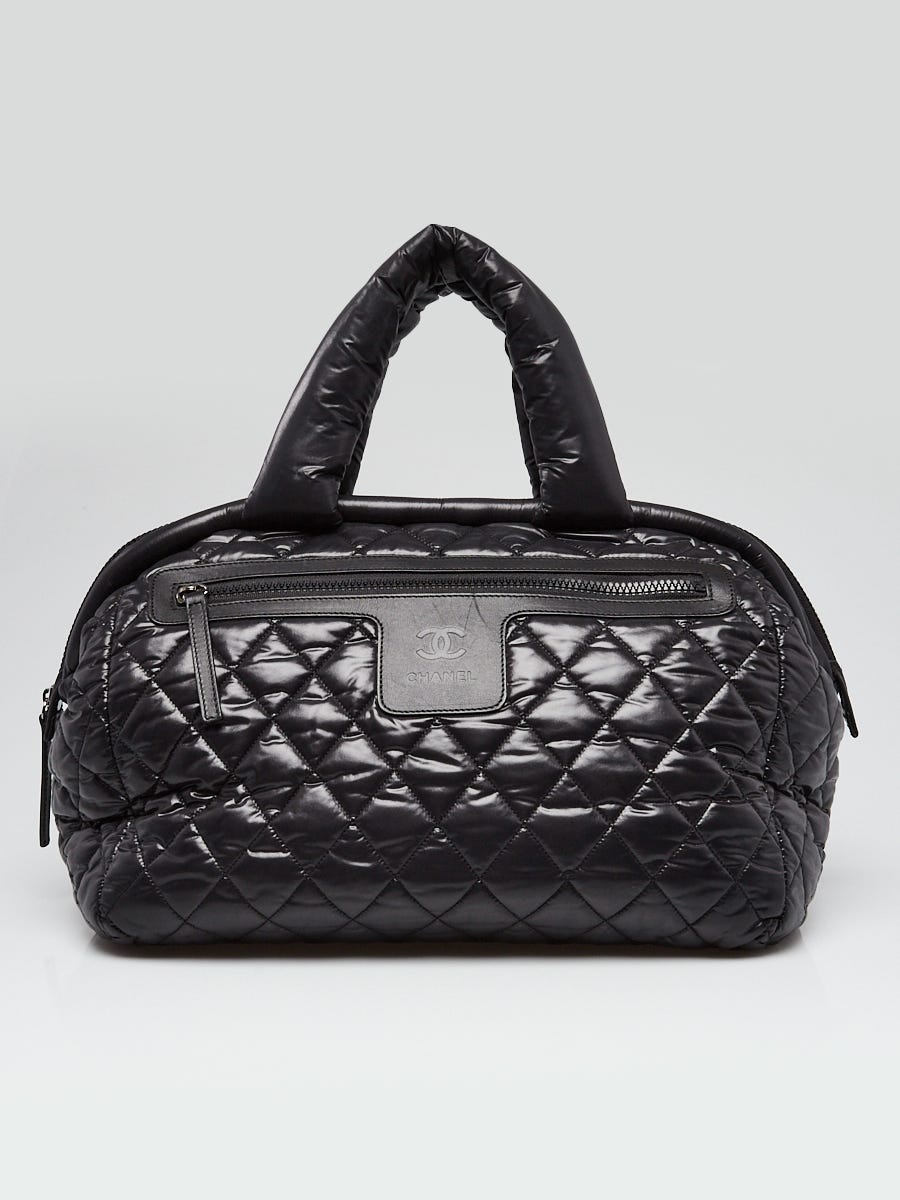 Chanel Black Quilted Nylon Coco Cocoon Large Zip Tote Bag