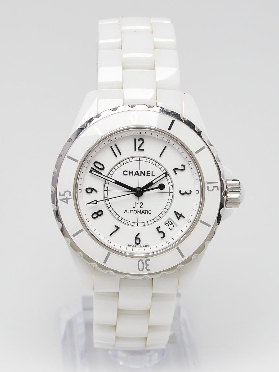 Chanel White J12 Ceramic 38mm Automatic Watch-H0970 - Yoogi's Closet