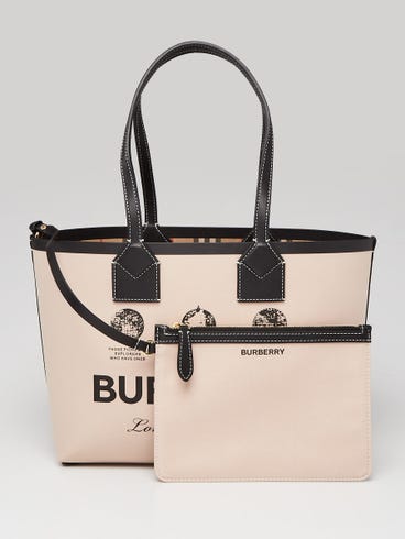 Burberry Beige Canvas Heritage Medium Tote Bag