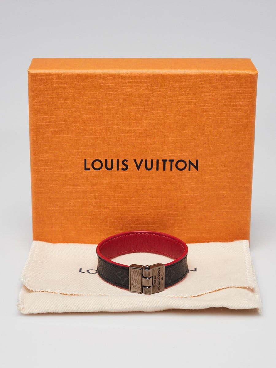 LV Trunk Reversible Leather Goods Bracelet Monogram Eclipse Canvas