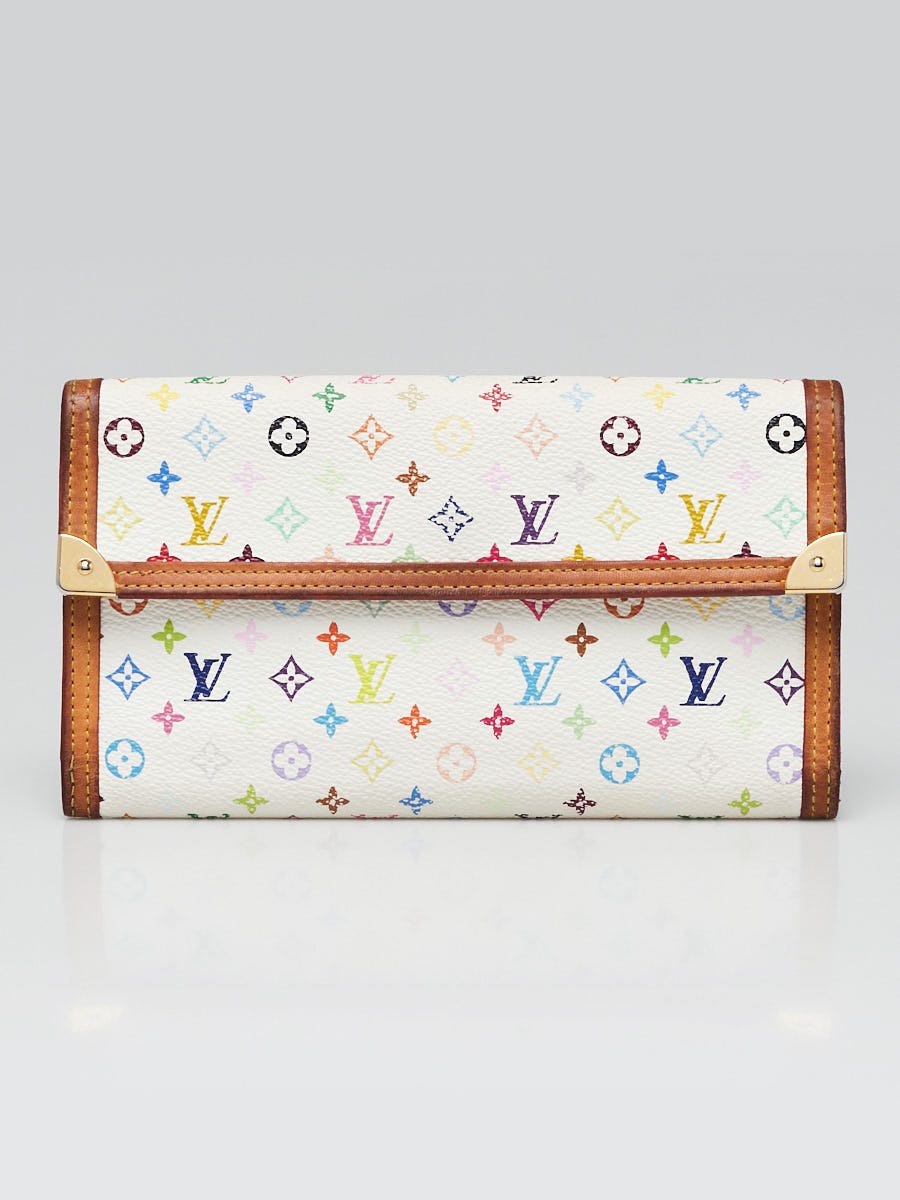 Louis Vuitton White Monogram Multicolor Porte-Tresor International Wallet -  Yoogi's Closet