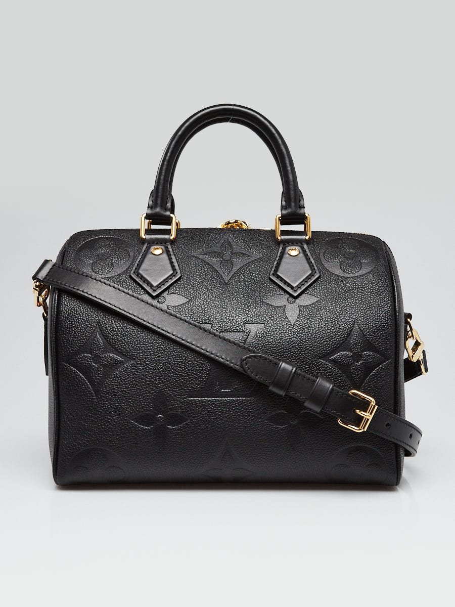 Louis Vuitton Black Monogram Empreinte Leather Speedy Bandouliere 25 NM Bag  - Yoogi's Closet