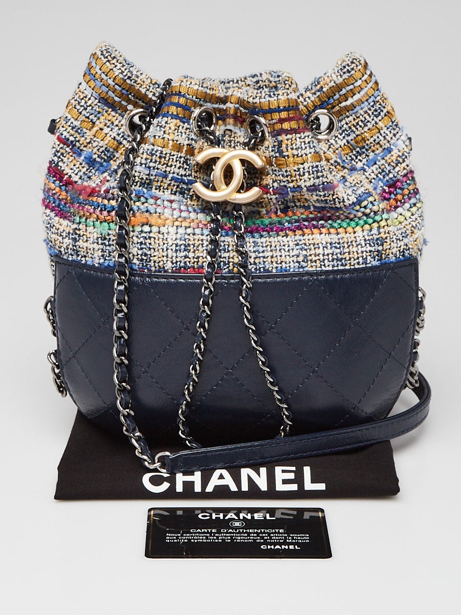 Chanel Multicolor Tweed Quilted Leather Small Gabrielle Bucket Bag - Yoogi's  Closet