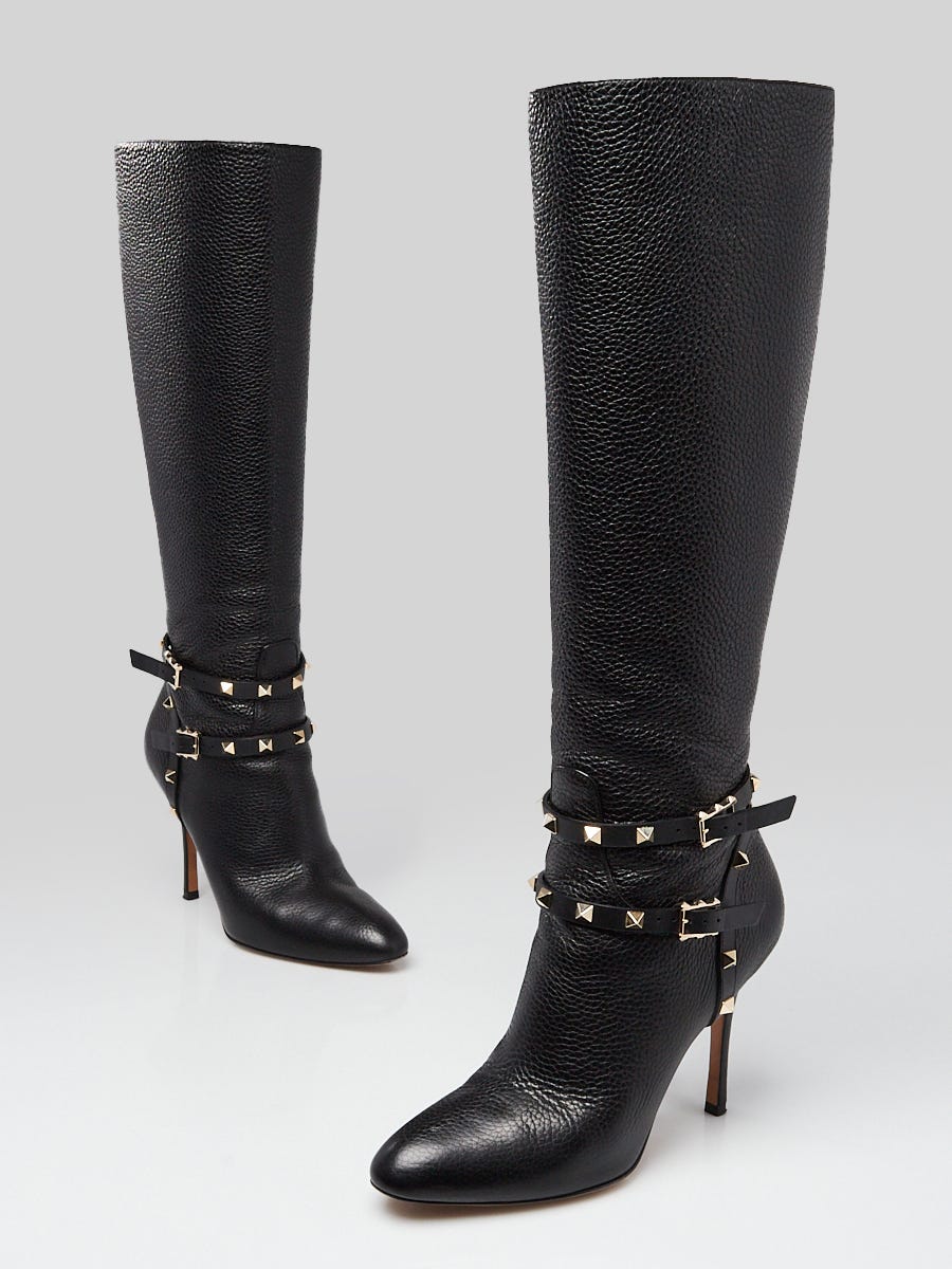 Valentino rockstud over on sale the knee boots