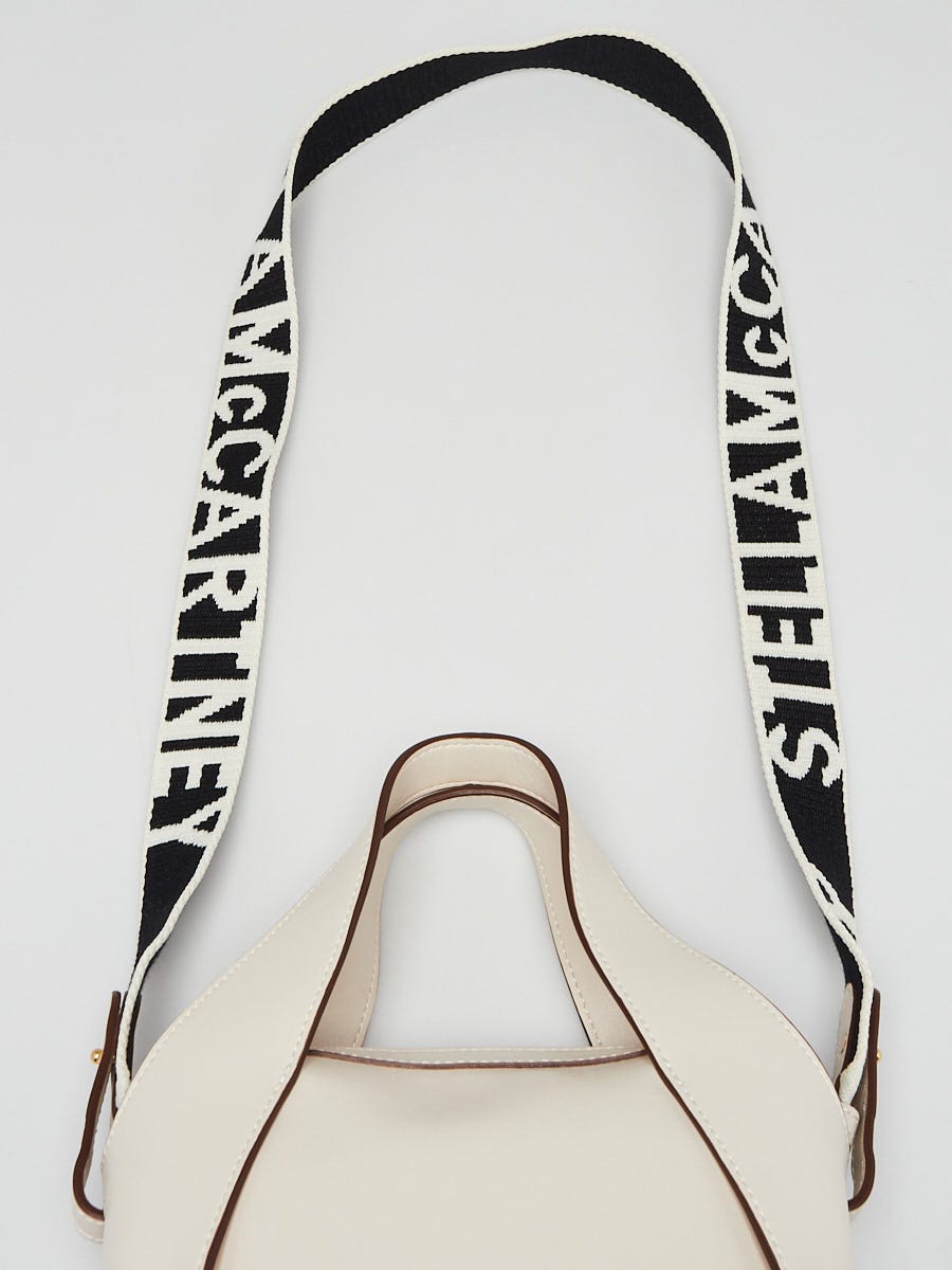 Stella McCartney White Faux Leather Perforated Logo Mini Top