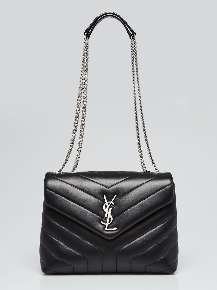 Yves Saint Laurent Black Quilted Leather Small LouLou Bag - Yoogi's Closet