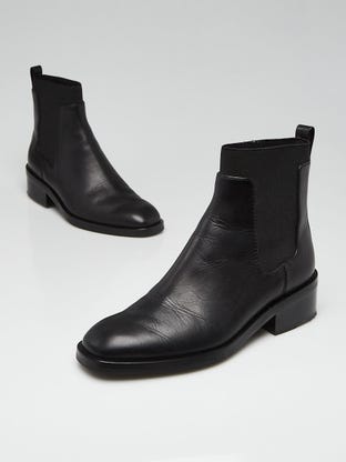 Phillip Lim Black Leather Alexa Chelsea Studded Ankle Boots