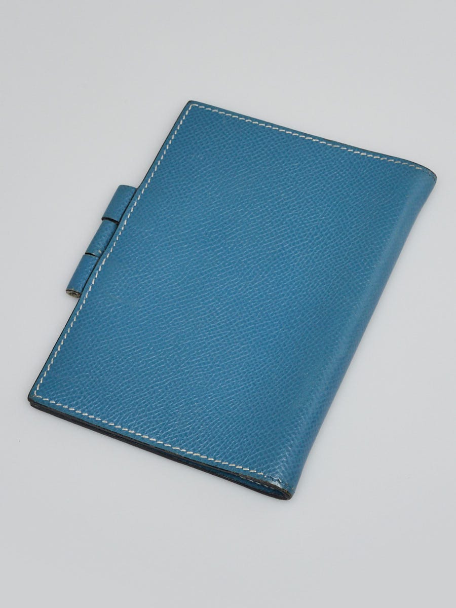 Hermes Blue Jean Courchevel Leather Vision Agenda Cover | Yoogi's