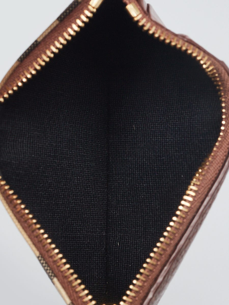 Burberry Vintage Check Canvas/Leather Card Holder Zip Wallet