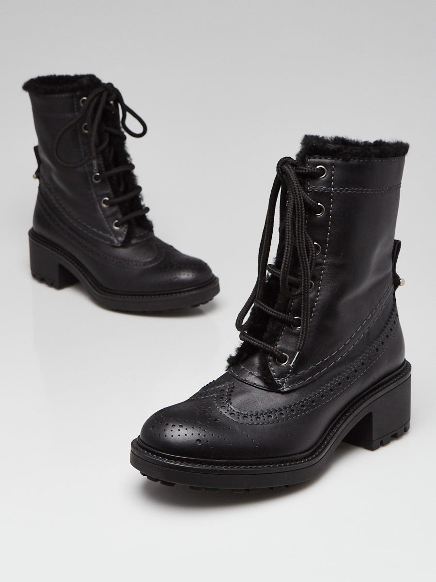 chanel white combat boots