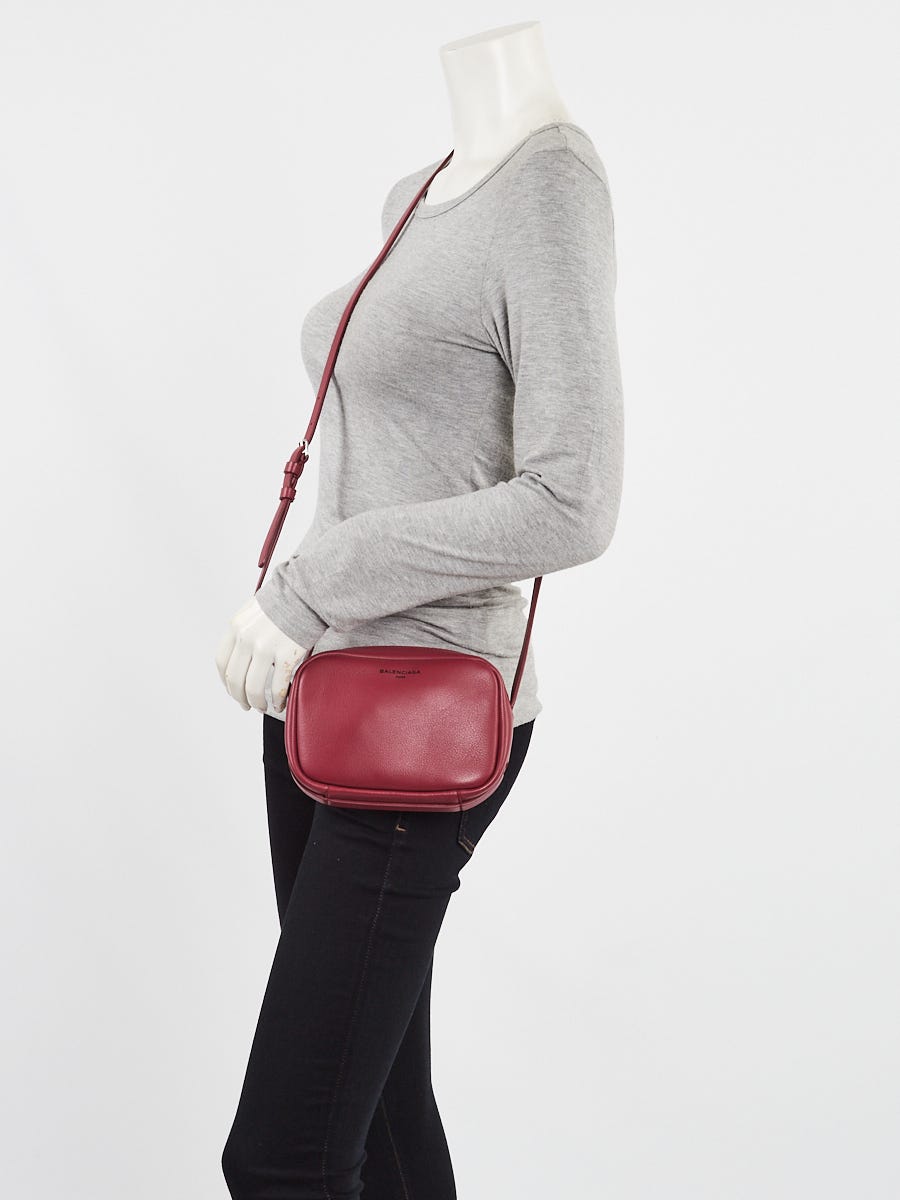 Balenciaga Red Calfskin Leather Everyday Camera XS Bag - Yoogi's