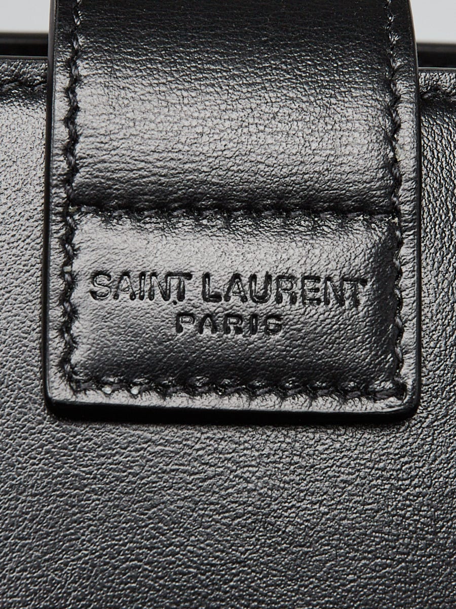 SAINT LAURENT Calfskin Monogram Baby Cabas Black 1227855