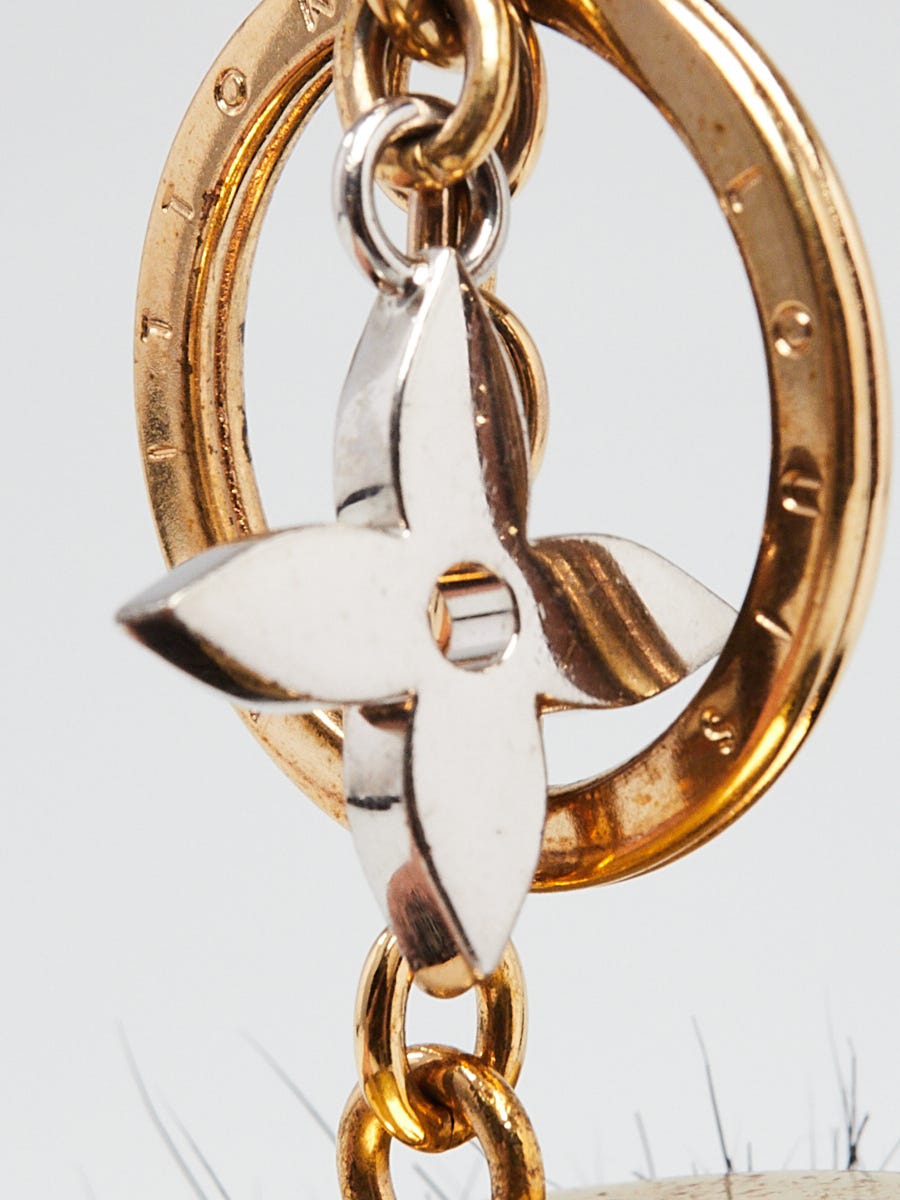 Louis Vuitton Black Mink Fur Bubble V Bag Charm | Yoogi's Closet