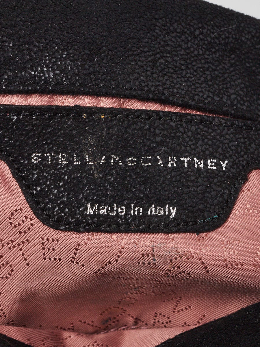 【関税送料込】Falabella Eco Shaggy クラッチ☆☆ Stella McCartney Black Shaggy Dear Faux Leather Star