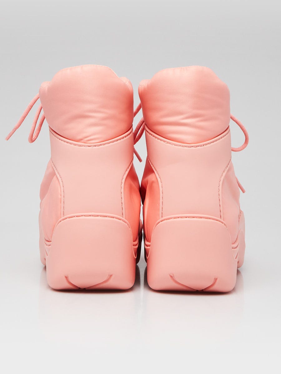 Bottega Veneta Flamingo Pink Technical Fabric/Rubber Puddle