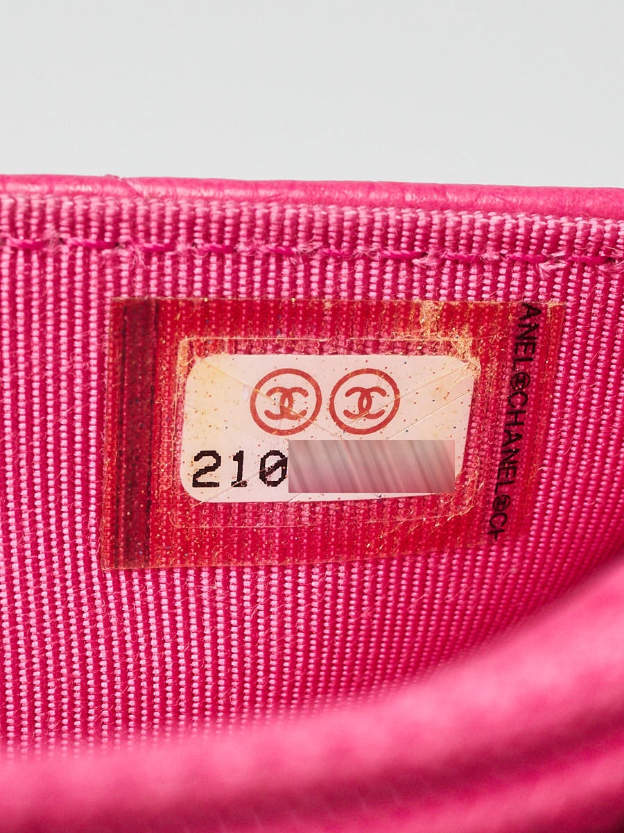Chanel Pink Quilted Caviar Classic CC WOC Clutch Bag | Yoogi's Closet