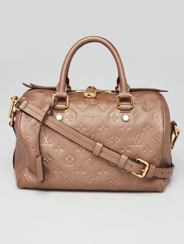 Louis Vuitton Bronze Monogram Empreinte Leather Speedy 25 Bandouliere Bag - Yoogi's  Closet