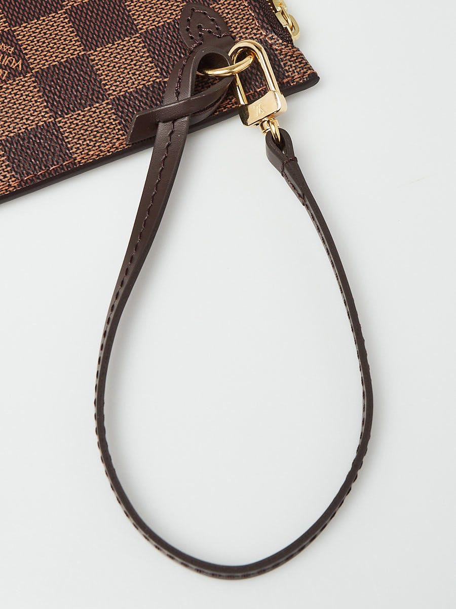 Louis Vuitton Damier Ebene Canvas Neverfull Pochette Zippered Clutch Bag -  Yoogi's Closet