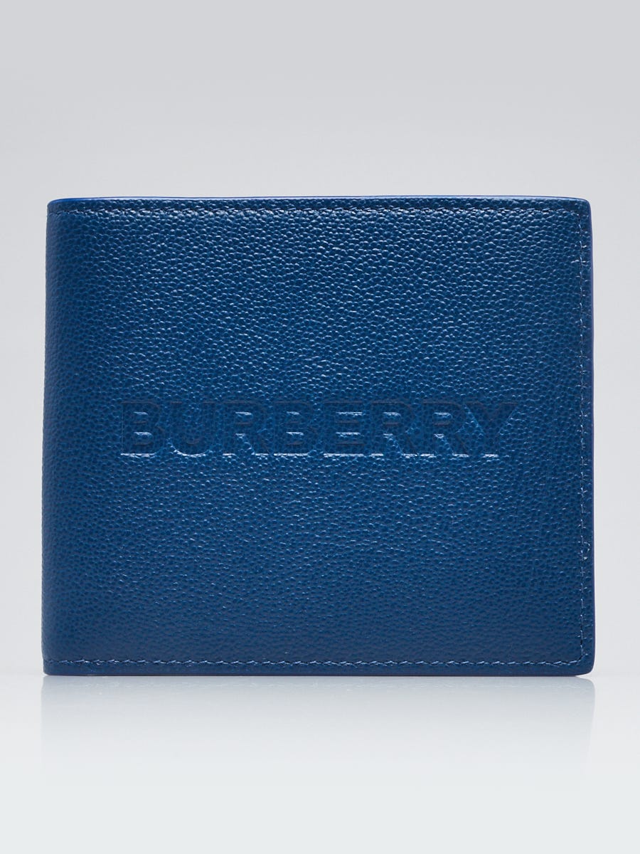Genuine Burberry Logo Embossed Leather International Bifold Wallet