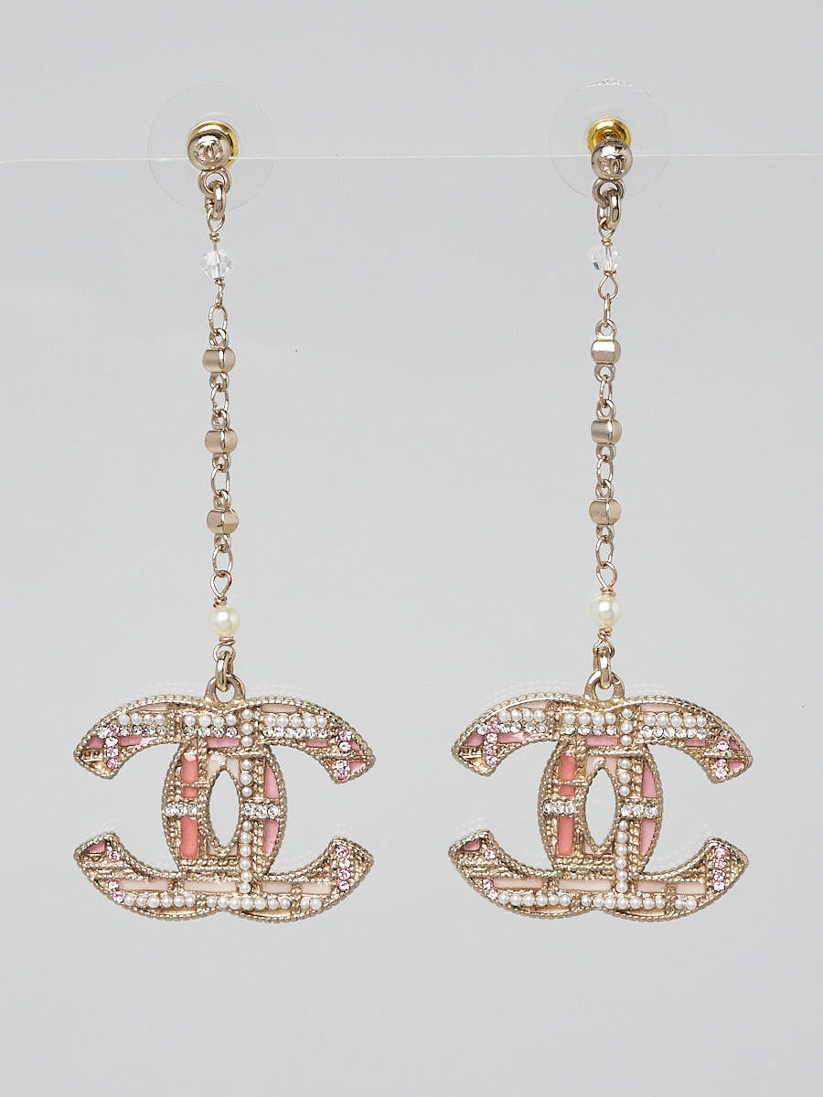 Chanel - Authenticated CC Earrings - Metal Pink for Women, Very Good Condition