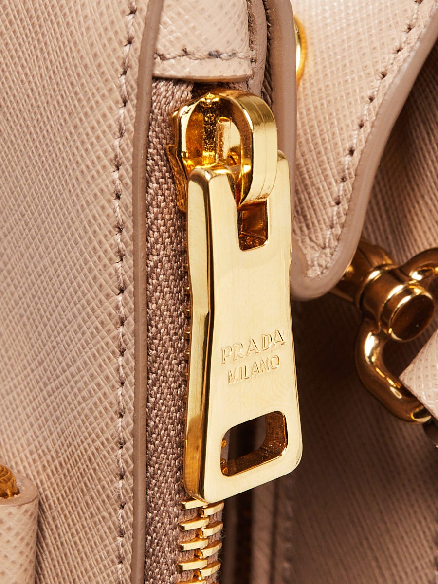 Prada Cammeo Saffiano Lux Leather Small Zip Tote Bag 1BA863
