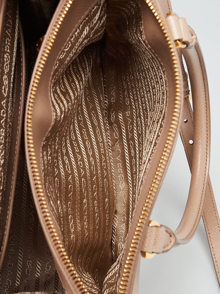 Prada Cammeo Saffiano Lux Leather Small Zip Tote Bag 1BA863
